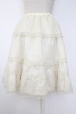 画像2: Emily Temple cute / シフォン重ねスカート  アイボリー T-25-11-28-023-ET-SK-SA-ZT