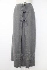 INGEBORG / フロントリボンスカート  グレー T-25-11-28-026-LO-SK-SA-ZI