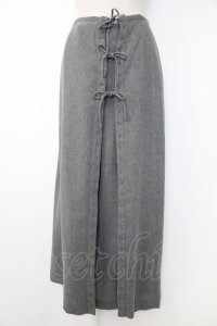 INGEBORG / フロントリボンスカート  グレー T-25-11-28-026-LO-SK-SA-ZI