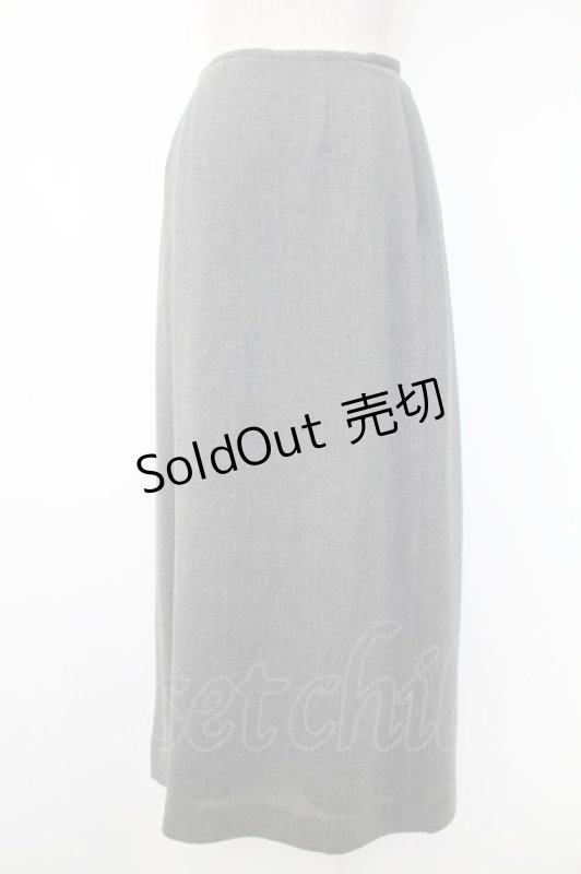 画像2: INGEBORG / フロントリボンスカート  グレー T-25-11-28-026-LO-SK-SA-ZI (2)