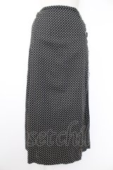 INGEBORG / ドット柄キルト風スカート  黒Ｘ白 T-25-11-28-027-LO-SK-SA-ZI
