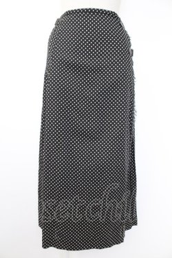画像1: INGEBORG / ドット柄キルト風スカート  黒Ｘ白 T-25-11-28-027-LO-SK-SA-ZI