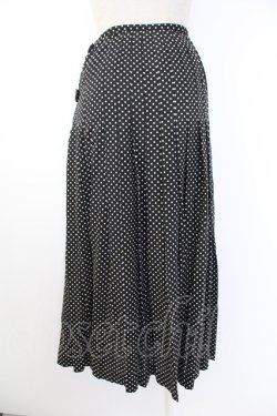 画像2: INGEBORG / ドット柄キルト風スカート  黒Ｘ白 T-25-11-28-027-LO-SK-SA-ZI