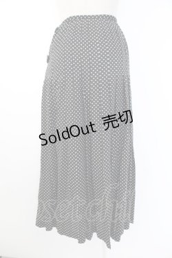 画像2: INGEBORG / ドット柄キルト風スカート  黒Ｘ白 T-25-11-28-027-LO-SK-SA-ZI