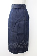 画像2: axes femme POETIQUE / デニムロングタイトスカート  インディゴ T-25-12-03-039-AX-SK-SA-ZI (2)