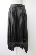 axes femme / フェイクレザーイレヘムスカート M ブラック T-25-12-03-040-AX-SK-SA-ZT