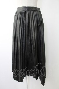 axes femme / フェイクレザーイレヘムスカート M ブラック T-25-12-03-040-AX-SK-SA-ZI