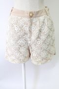 axes femme POETIQUE / オーガンジー刺繍ショートパンツ  ピンク T-25-12-03-043-AX-PA-SA-ZT
