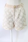 画像1: axes femme POETIQUE / オーガンジー刺繍ショートパンツ  ピンク T-25-12-03-043-AX-PA-SA-ZI (1)