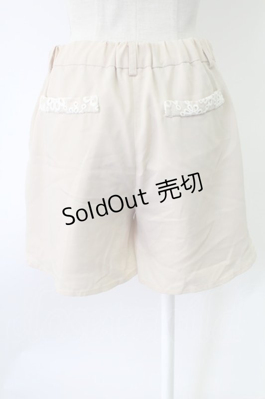 画像2: axes femme POETIQUE / オーガンジー刺繍ショートパンツ  ピンク T-25-12-03-043-AX-PA-SA-ZI (2)