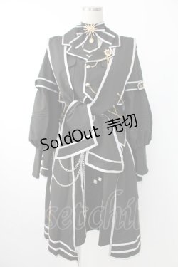 画像1: 豹了介猫 / ミリタリー風セットアップ S 黒Ｘゴールド T-25-12-03-048-LO-OP-SA-ZI