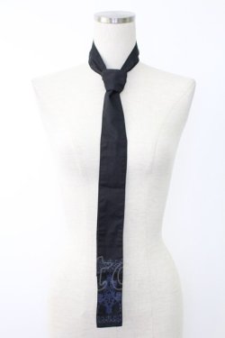 画像1: PUTUMAYO / シャンデリアプリントネクタイ　  黒Ｘパープル T-25-12-03-050-PT-ZA-SA-ZT