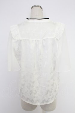 画像2: axes femme / オリエンタルチャイナジャカードブラウス  白 T-25-12-03-001-AX-BL-SA-ZT