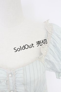 画像3: axes femme / 半袖パフスリーブブラウス  グリーン T-25-12-03-011-AX-BL-SA-ZT