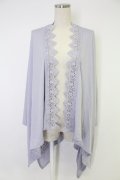 axes femme / バラ釦付UVイレヘムポンチョ  ラベンダー T-25-12-03-013-AX-TO-SA-ZT