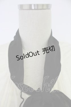 画像3: axes femme / ボータイブラウス風プルオーバー  アイボリーＸ黒 T-25-12-03-002-AX-TO-SA-ZI