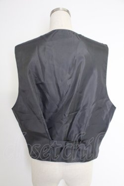 画像2: AXES-X / ローズ刺繍ヘリンボーンベスト XL クロ T-25-12-03-020-LO-TO-SA-ZT