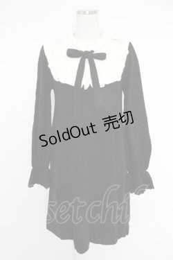 画像1: axes femme / ヨーク切替ニットワンピース  ブラック T-25-12-03-023-AX-OP-SA-ZI