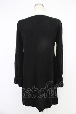 画像2: axes femme / ヨーク切替ニットワンピース  ブラック T-25-12-03-023-AX-OP-SA-ZT