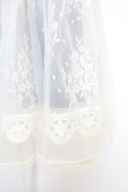 画像3: axes femme POETIQUE / レーシーミルフィーユワンピース  アイボリーＸネイビー T-25-12-03-024-AX-OP-SA-ZT