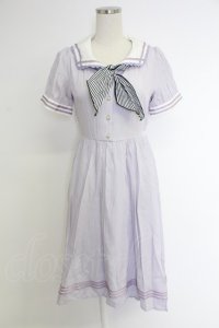 axes femme POETIQUE / フィッシュテールセーラーワンピース  ラベンダー T-25-12-03-027-AX-OP-SA-ZI