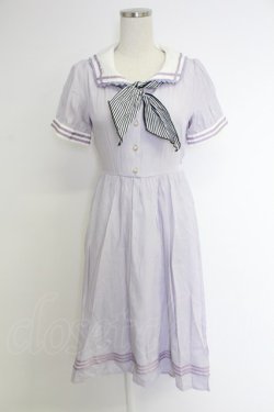 画像1: axes femme POETIQUE / フィッシュテールセーラーワンピース  ラベンダー T-25-12-03-027-AX-OP-SA-ZT