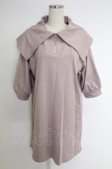 axes femme / ハーフジップカットワンピース  ピンク T-25-12-03-028-AX-TO-SA-ZI