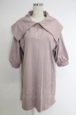 画像1: axes femme / ハーフジップカットワンピース  ピンク T-25-12-03-028-AX-TO-SA-ZI (1)