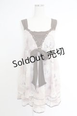 axes femme / メルヘン柄チュニック  ピンクベージュ T-25-12-03-029-AX-TO-SA-ZI