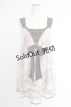 画像1: axes femme / メルヘン柄チュニック  ピンクベージュ T-25-12-03-029-AX-TO-SA-ZI