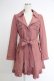 画像1: axes femme / 薔薇ボタントレンチコート  ピンク T-25-12-03-030-AX-CO-SA-ZT (1)
