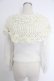 画像2: axes femme POETIQUE / 鈎針編み襟デザインニットプルオーバー  アイボリー T-25-12-03-003-AX-TO-SA-ZT (2)