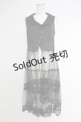 axes femme / 20th/ジャカードベスト  クロ T-25-12-03-032-AX-JA-SA-ZI