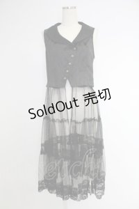 axes femme / 20th/ジャカードベスト  クロ T-25-12-03-032-AX-JA-SA-ZI