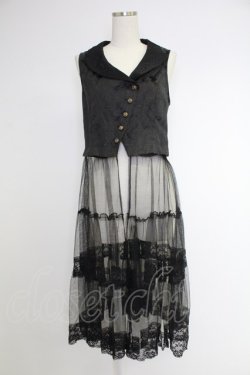 画像1: axes femme / 20th/ジャカードベスト  クロ T-25-12-03-032-AX-JA-SA-ZT