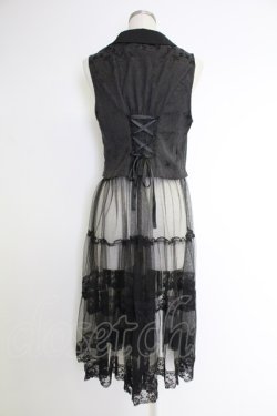 画像2: axes femme / 20th/ジャカードベスト  クロ T-25-12-03-032-AX-JA-SA-ZT