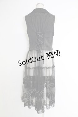 画像2: axes femme / 20th/ジャカードベスト  クロ T-25-12-03-032-AX-JA-SA-ZI