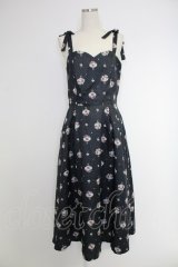 axes femme / ブーケ柄ドットワンピース  ネイビー T-25-12-03-033-AX-OP-SA-ZI