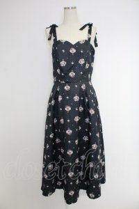 axes femme / ブーケ柄ドットワンピース  ネイビー T-25-12-03-033-AX-OP-SA-ZI