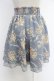 画像2: axes femme / 転写風フラワーレーススカート M ブルー T-25-12-03-034-AX-SK-SA-ZT (2)