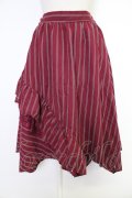 axes femme / ストライプ柄イレヘムスカート  ボルドー T-25-12-03-037-AX-SK-SA-ZT