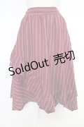 axes femme / ストライプ柄イレヘムスカート  ボルドー T-25-12-03-037-AX-SK-SA-ZI