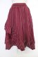 画像1: axes femme / ストライプ柄イレヘムスカート  ボルドー T-25-12-03-037-AX-SK-SA-ZT (1)