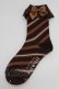 画像1: axes femme kawaii / ストライプクルー丈ソックス  ブラウン T-25-12-04-001-AX-ZA-SA-ZT (1)