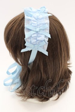 画像2: Chalmiere / フリルヘッドドレス  サックス T-25-12-04-036-LO-AC-SA-ZT