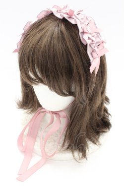 画像1: Chalmiere / フリルヘッドドレス  ピンク T-25-12-04-037-LO-AC-SA-ZT