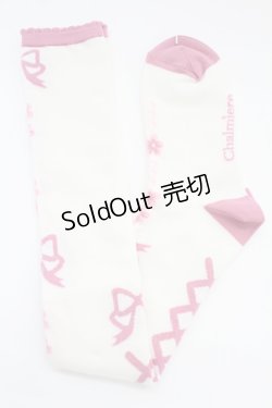 画像2: Chalmiere / フローラパールオーバーニー  ピンク T-25-12-04-006-LO-ZA-SA-ZT