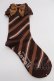 画像2: axes femme kawaii / ストライプクルー丈ソックス  ブラウン T-25-12-04-001-AX-ZA-SA-ZT (2)