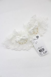 axes femme kawaii / ファンシーリボンお袖留め  ホワイト T-25-12-04-013-AX-ZA-SA-ZT