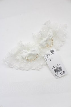 画像1: axes femme kawaii / ファンシーリボンお袖留め  ホワイト T-25-12-04-013-AX-ZA-SA-ZT